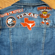 Load image into Gallery viewer, Boys or Girls Jean Jacket MINI LONGHORNS FAN