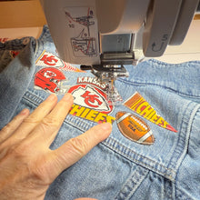 Load image into Gallery viewer, Boys or Girls Jean Jacket MINI CHIEFS FAN