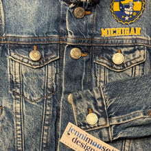 Load image into Gallery viewer, Boys or Girls Jean Jacket MINI WOLVERINES FAN
