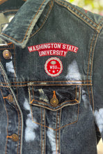 Load image into Gallery viewer, Womens Jean Jacket WASHINGTON STATE COUGARS FAN!