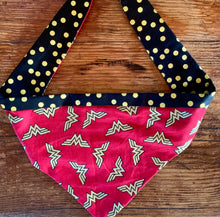 Load image into Gallery viewer, Dog Bandana WONDER WOMAN For your very own Wonder Dog!