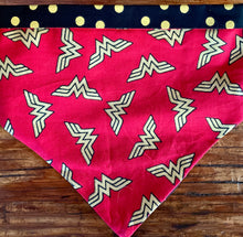 Load image into Gallery viewer, Dog Bandana WONDER WOMAN For your very own Wonder Dog!