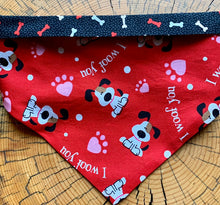 Load image into Gallery viewer, Dog Bandana I WOOF YOU Valentine Bandana for your Furry Friend!