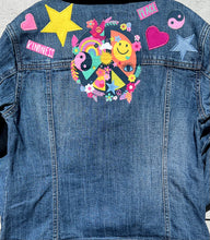 Load image into Gallery viewer, Girls Jean Jacket PEACE, HOPE, KINDNESS
