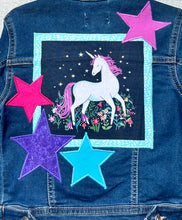 Load image into Gallery viewer, Girls Jean Jacket WOODLAND UNICORN