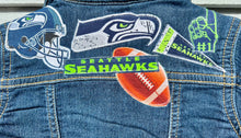 Load image into Gallery viewer, Boys or Girls Jean Jacket MINI SEAHAWKS FAN