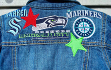 Load image into Gallery viewer, Boys or Girls Jean Jacket MINI SEATTLE SPORTS FAN