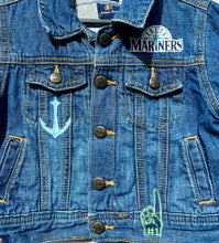 Load image into Gallery viewer, Boys or Girls Jean Jacket MINI SEATTLE SPORTS FAN