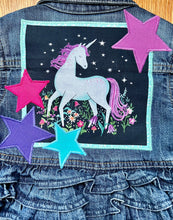 Load image into Gallery viewer, Girls Jean Jacket WOODLAND UNICORN