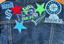 Load image into Gallery viewer, Boys or Girls Jean Jacket MINI SEATTLE SPORTS FAN