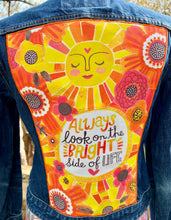 Load image into Gallery viewer, Womens Jean Jacket BRIGHT SIDE
