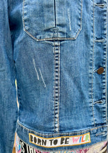 Load image into Gallery viewer, Womens Jean Jacket BORN TO BE WILD