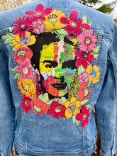 Load image into Gallery viewer, Womens Jean Jacket FRIDA Wild and Colorful!