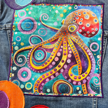 Load image into Gallery viewer, Boys or Girls Jean Jacket MAGICAL OCTOPUS!
