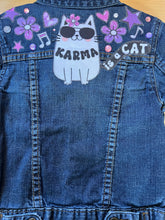 Load image into Gallery viewer, Girls Jean Jacket KARMA IS A CAT