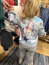 Load image into Gallery viewer, Girls Jean Jacket FLORAL UNICORNS