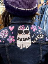 Load image into Gallery viewer, Girls Jean Jacket KARMA IS A CAT