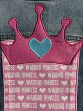 Load image into Gallery viewer, Girls Jean Jacket WARRIOR PRINCESS