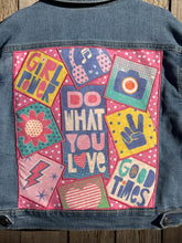 Load image into Gallery viewer, Girls Jean Jacket GOOD VIBES
