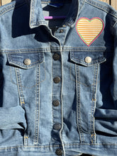 Load image into Gallery viewer, Girls Jean Jacket GOOD VIBES