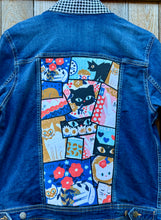 Load image into Gallery viewer, Womens Jean Jacket HAPPY CAT
