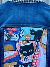 Load image into Gallery viewer, Womens Jean Jacket HAPPY CAT