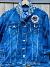 Load image into Gallery viewer, Womens Jean Jacket HAPPY CAT
