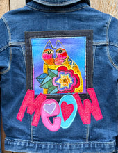 Load image into Gallery viewer, Girls Jean Jacket COLORFUL CATS
