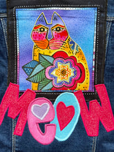 Load image into Gallery viewer, Girls Jean Jacket COLORFUL CATS