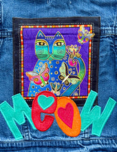 Load image into Gallery viewer, Girls Jean Jacket COLORFUL CATS
