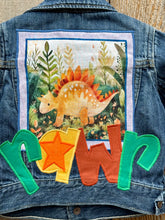 Load image into Gallery viewer, Boys Jean Jacket DINOSAURS RAWR!