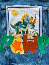 Load image into Gallery viewer, Boys Jean Jacket DINOSAURS RAWR!