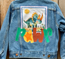 Load image into Gallery viewer, Boys Jean Jacket DINOSAURS RAWR!