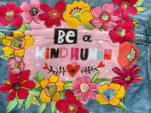 Load image into Gallery viewer, Womens Jean Jacket BE A KIND HUMAN