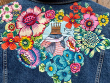 Load image into Gallery viewer, Womens Jean Jacket OUTSPOKEN BIRD