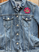Load image into Gallery viewer, Womens Jean Jacket BE A GOOD HUMAN