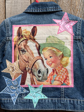 Load image into Gallery viewer, Girls Jean Jacket COWGIRL & FRIEND