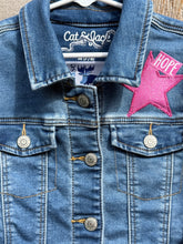 Load image into Gallery viewer, Girls Jean Jacket PEACE, HOPE, KINDNESS