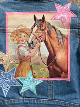 Load image into Gallery viewer, Girls Jean Jacket COWGIRL & FRIEND
