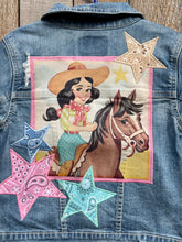 Load image into Gallery viewer, Girls Jean Jacket COWGIRL & FRIEND