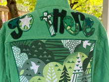 Load image into Gallery viewer, Womens Jean Jacket GO THERE IN GREEN