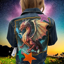 Load image into Gallery viewer, Boys or Girls Jean Jacket REAL LIVE DRAGONS!!