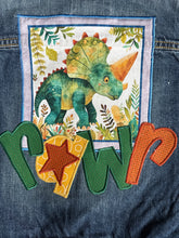 Load image into Gallery viewer, Boys Jean Jacket DINOSAURS RAWR!