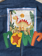 Load image into Gallery viewer, Boys Jean Jacket DINOSAURS RAWR!