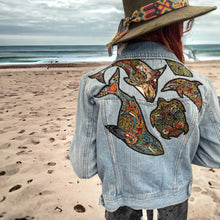 Load image into Gallery viewer, Womens Jean Jacket OCEAN SPIRITS