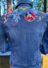 Load image into Gallery viewer, Womens Jean Jacket WONDER WOMAN!
