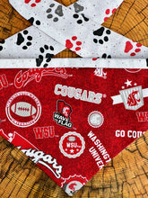Load image into Gallery viewer, Dog Bandana WSU COUGARS FAN!
