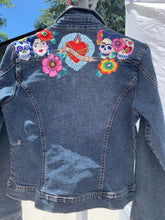 Load image into Gallery viewer, Womens Jean Jacket FRIDA Yoke Collage