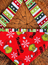 Load image into Gallery viewer, Dog Bandana MERRY GRINCHMAS Christmas Bandana for your Badass Barker