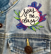 Load image into Gallery viewer, Girls Jean Jacket OCEAN LOVE
